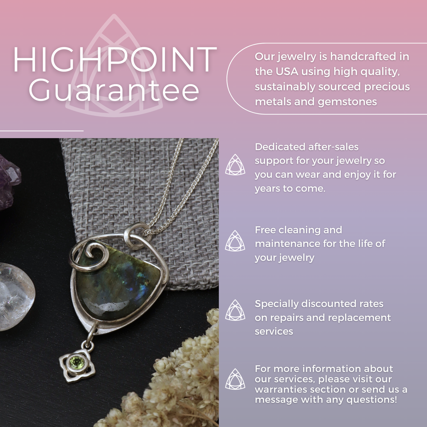 Forest Magic: Silver and Labradorite Pendant