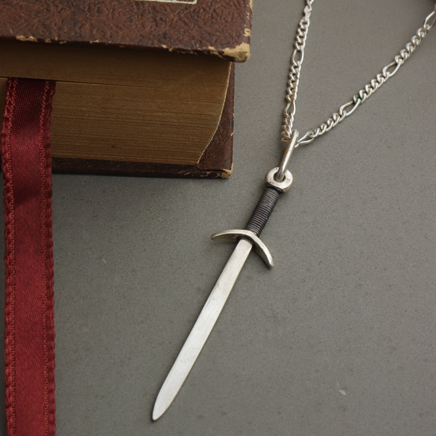 Mini Silver Longsword Pendant
