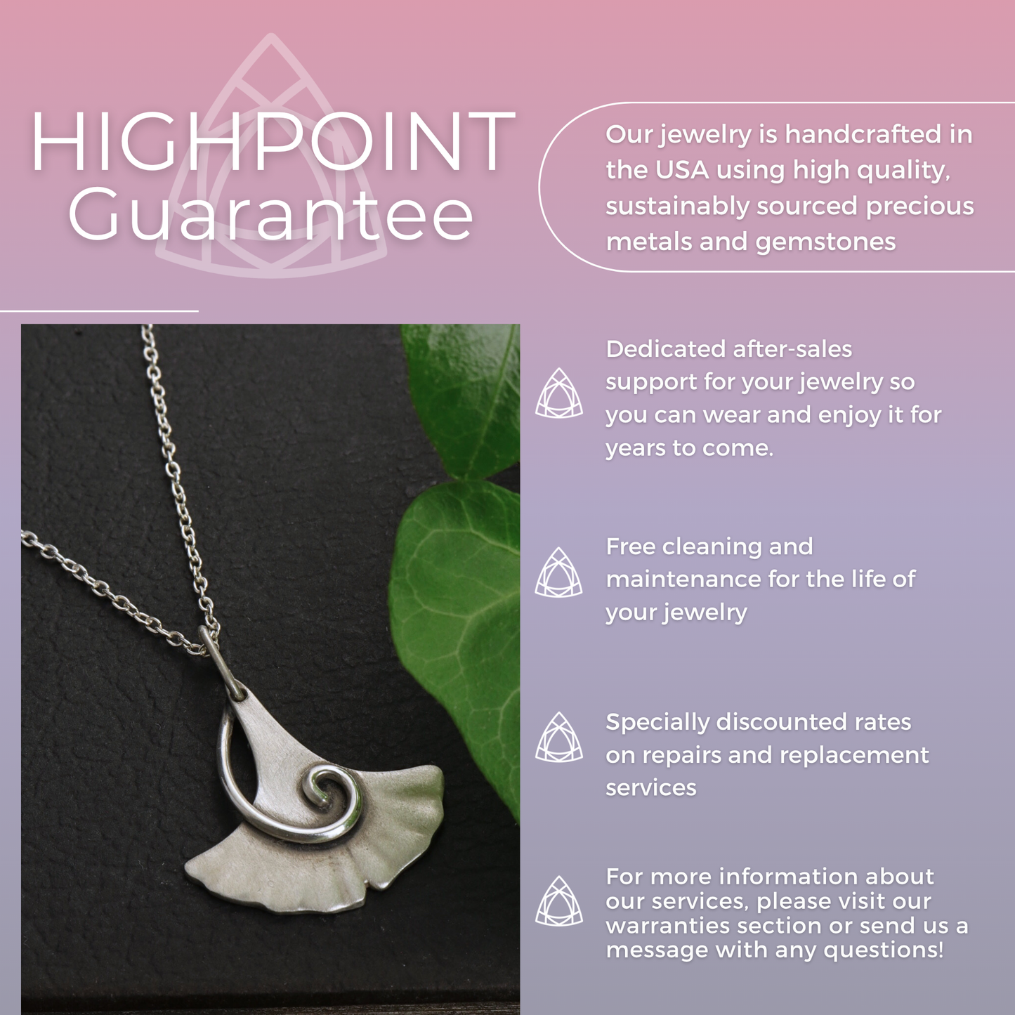 Small Gingko Leaf Pendant