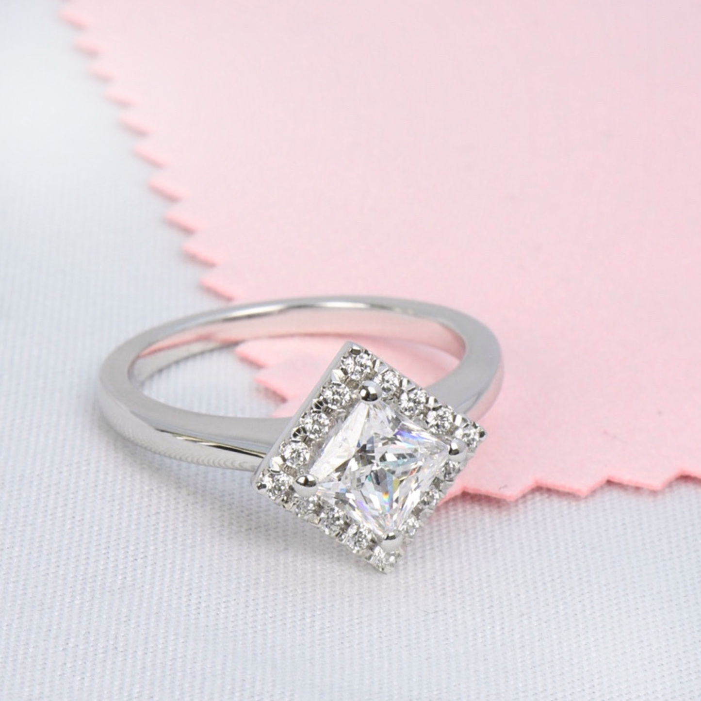 Haven - Princess Halo Engagement Ring