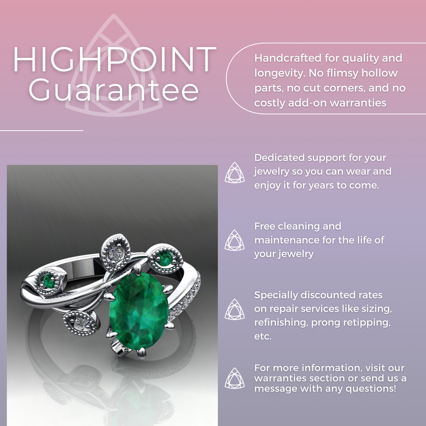 Green Emerald Enchanted Forest Ring