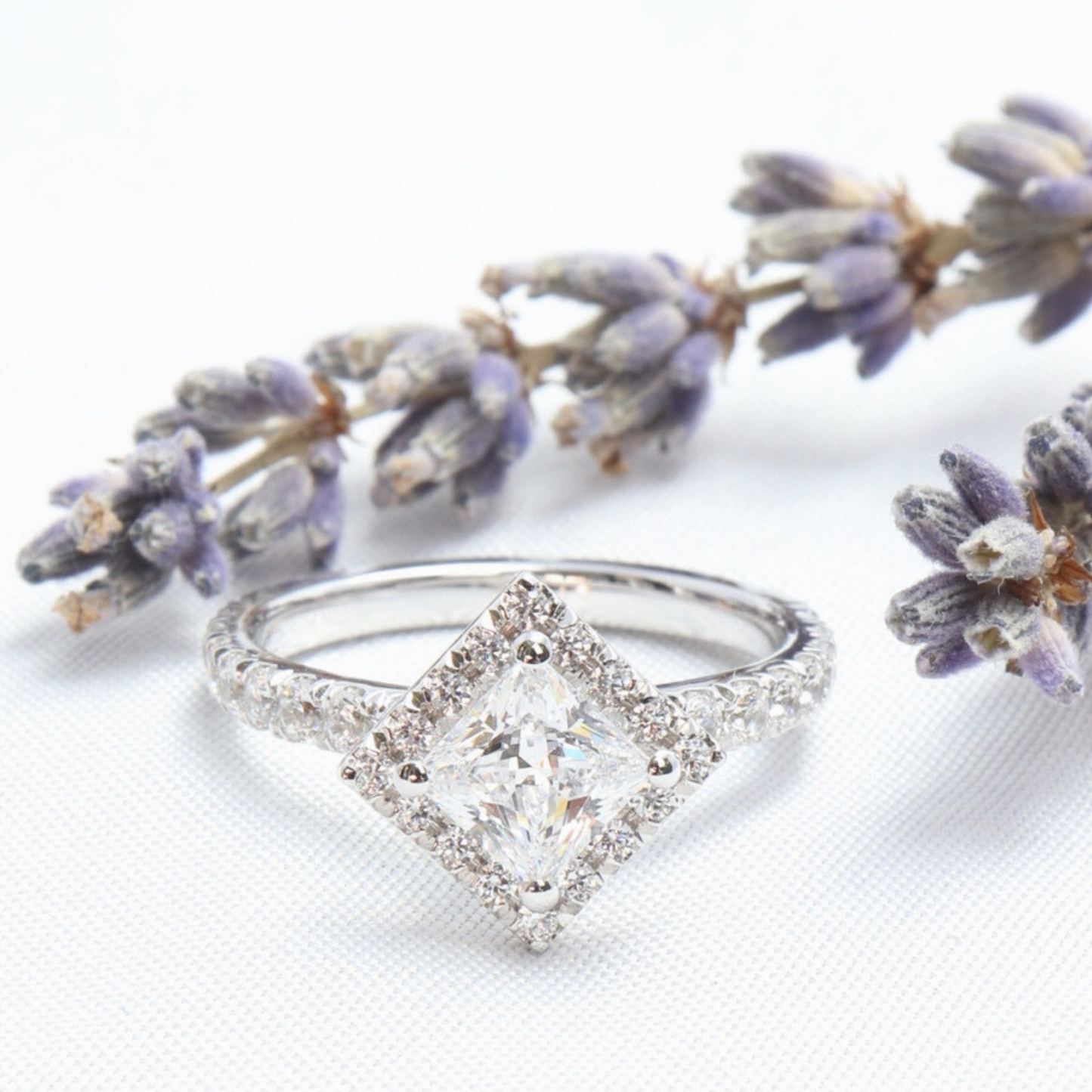 Starlight - Diamond Halo Engagement Ring