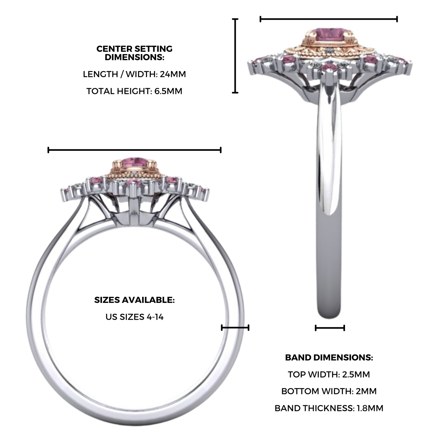 Tourmaline Ballroom Ring