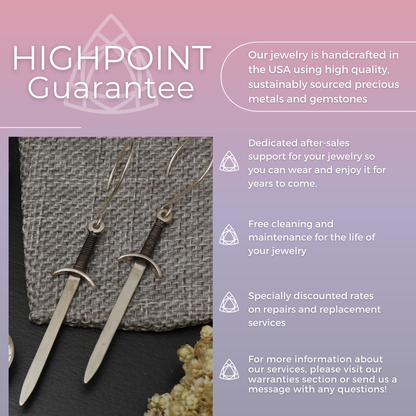 Silver longsword Earrings