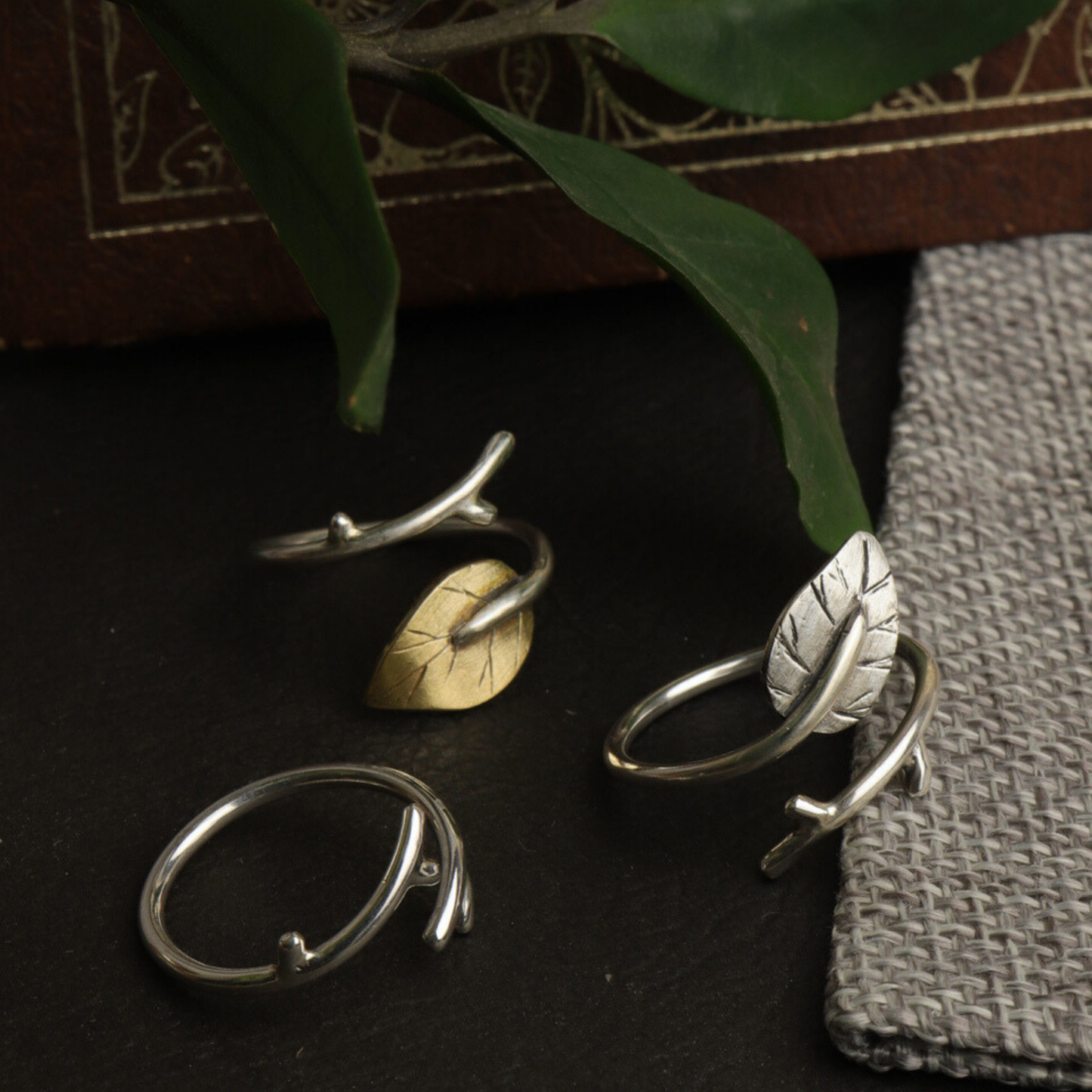 Willow Leaf Rings