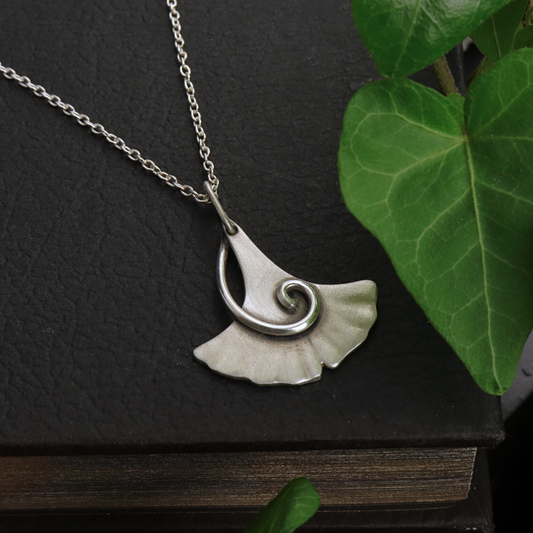 Small Gingko Leaf Pendant
