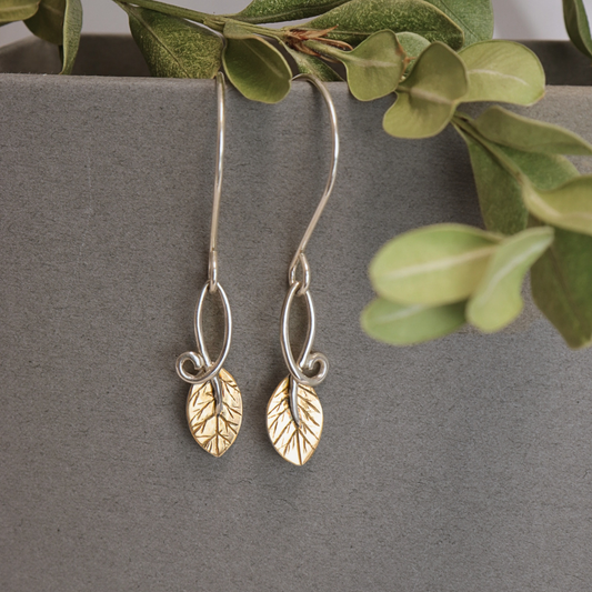 Windswept Leaf Earrings