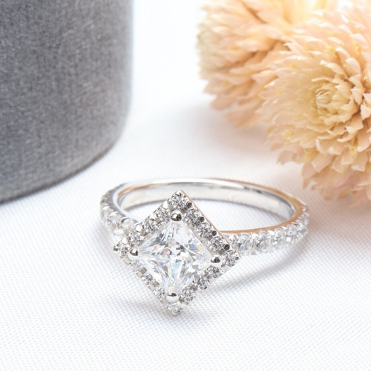 Starlight - Diamond Halo Engagement Ring