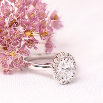 Bliss - Oval Halo Engagement Ring