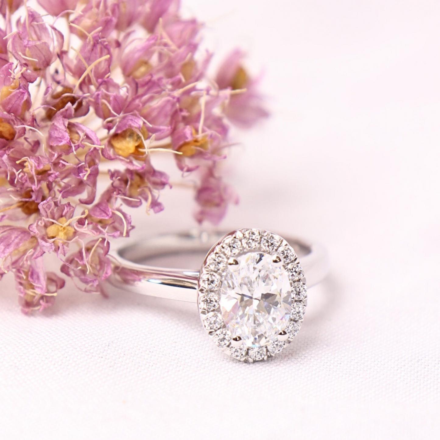 Bliss - Oval Halo Engagement Ring