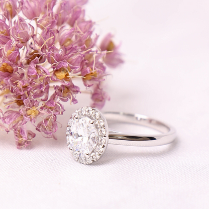 Bliss - Oval Halo Engagement Ring