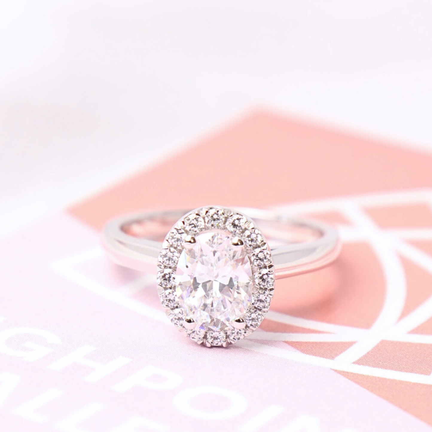 Bliss - Oval Halo Engagement Ring