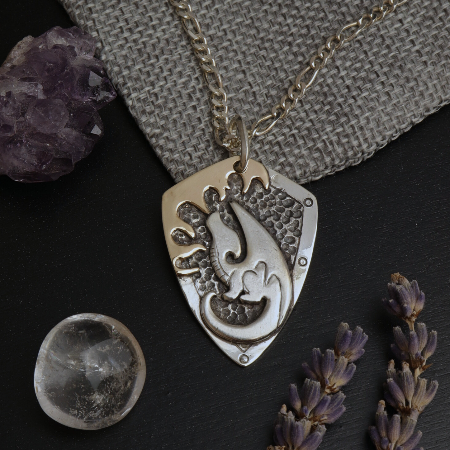 Dragon's Flame Shield Pendant