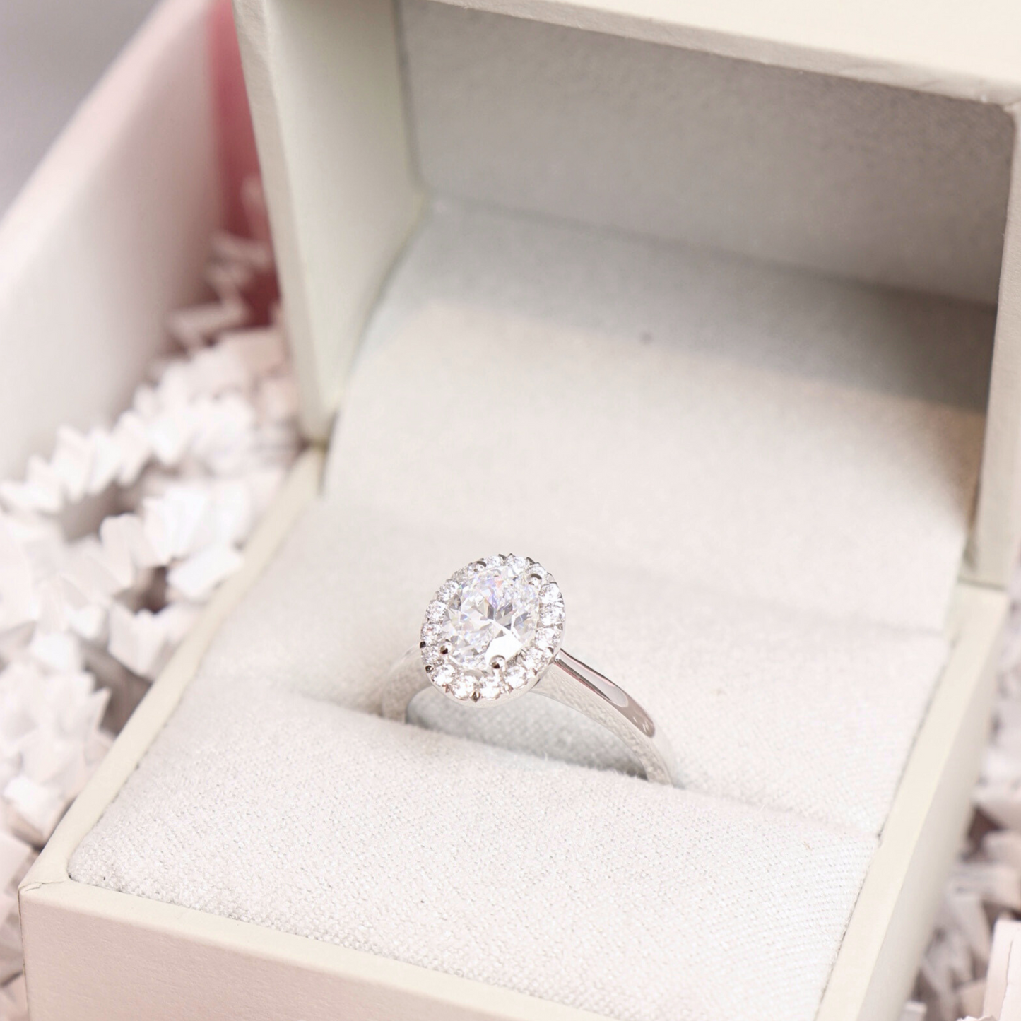 Bliss - Oval Halo Engagement Ring