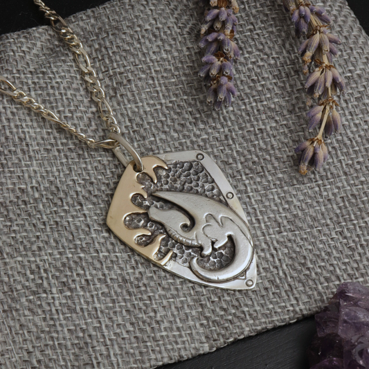 Dragon's Flame Shield Pendant