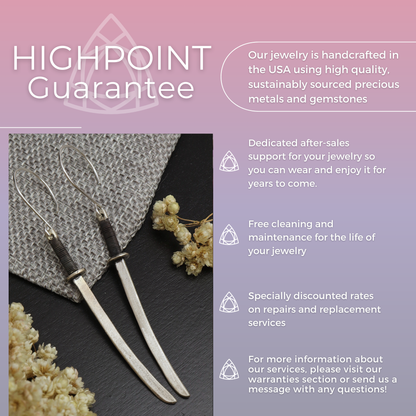 Silver Katana Earrings