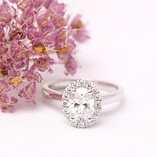 Bliss - Oval Halo Engagement Ring